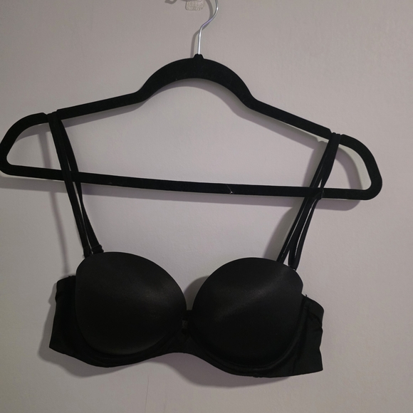 Victoria’s Secret Black Bra 32C Strapless Convertible Push Up - Picture 5 of 7